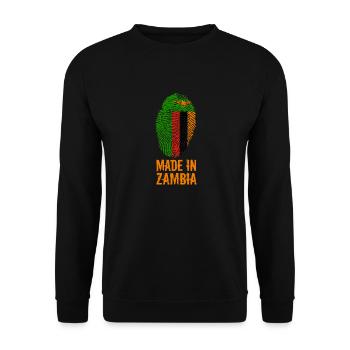 Made In Zambia / Sambia - Unisex Pullover - Schwarz - Vorne - Alina (178cm) & Michal (187cm)