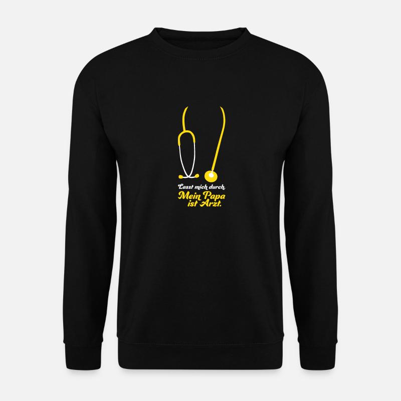 Papa ist Arzt Stethoskop - Unisex Pullover - Schwarz