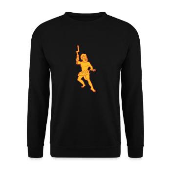 Zeus Jupiter mythological god of Greek Olympus - Unisex Sweatshirt - black - Front - Alina (178cm) & Michal (187cm)