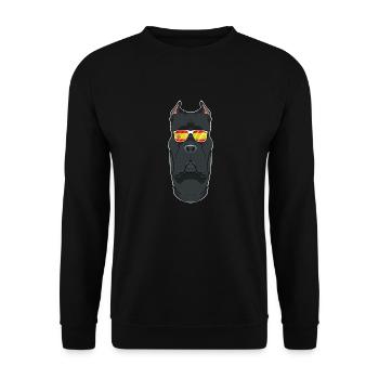 Cane Corso I Spain Sunglasses I Spanish Flag - Unisex Pullover - Schwarz - Vorne - Alina (178cm) & Michal (187cm)