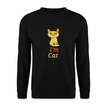Chat - Sweat-shirt Unisexe - noir - Devant - Alina (178cm) & Michal (187cm)