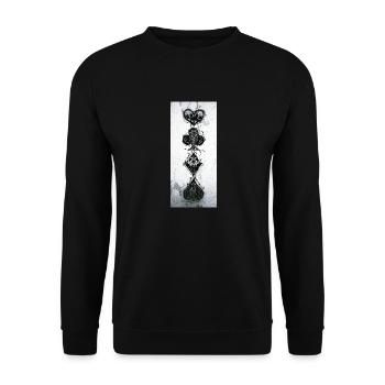 SkatDunkel - Unisex Sweatshirt - black - Front - Alina (178cm) & Michal (187cm)