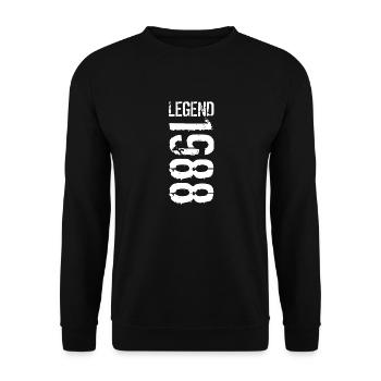 Legend 1988 white - Unisex Pullover - Schwarz - Vorne - Alina (178cm) & Michal (187cm)