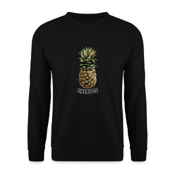 Ananas - Unisex Pullover - Schwarz - Vorne - Alina (178cm) & Michal (187cm)