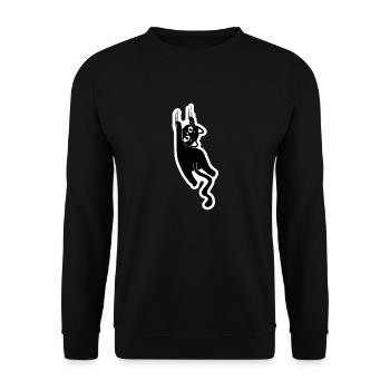 Chat qui gratte - Sweat-shirt Unisexe - noir - Devant - Alina (178cm) & Michal (187cm)
