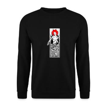 018 Calm Storm A Sticker - Unisex Pullover - Schwarz - Vorne - Alina (178cm) & Michal (187cm)