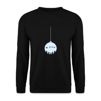 Boule de Noël Noël - Sweat-shirt Unisexe - noir - Devant - Alina (178cm) & Michal (187cm)