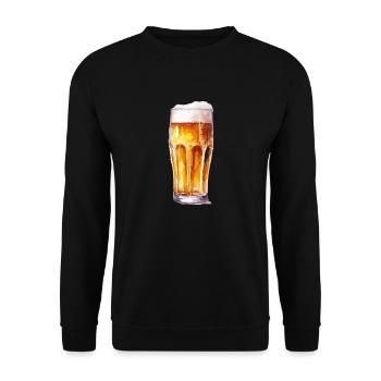 bière - Sweat-shirt Unisexe - noir - Devant - Alina (178cm) & Michal (187cm)