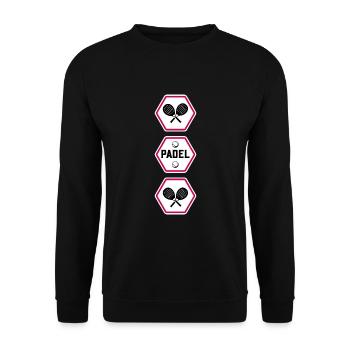 padel padel-tennis paddle padle - Sweat-shirt Unisexe - noir - Devant - Alina (178cm) & Michal (187cm)