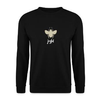 Beige Bee Joyful Biene Be Joyful - Unisex Sweatshirt - black - Front - Alina (178cm) & Michal (187cm)