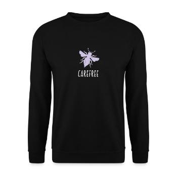 Purple Pastel Bee Carefree Bee Be Carefree - Unisex Sweatshirt - black - Front - Alina (178cm) & Michal (187cm)