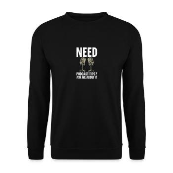 Podcast Kit Podcasting Lighting Podcaster Podcast - Unisex Sweatshirt - black - Front - Alina (178cm) & Michal (187cm)