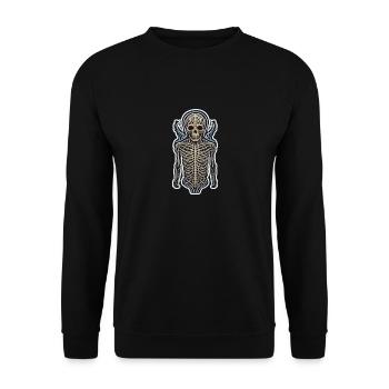 Skeleton - Unisex Sweatshirt - black - Front - Alina (178cm) & Michal (187cm)