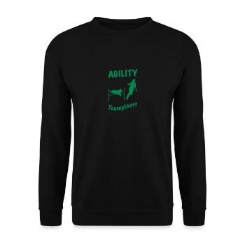 Agility Hürde Border - Unisex Pullover - Schwarz - Vorne - Alina (178cm) & Michal (187cm)