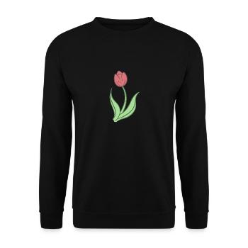 Tulipe douce - Sweat-shirt Unisexe - noir - Devant - Alina (178cm) & Michal (187cm)