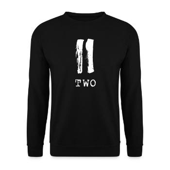Two in one fell swoop - number number 2 - Unisex Sweatshirt - black - Front - Alina (178cm) & Michal (187cm)