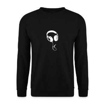 Casque DJ musique - Sweat-shirt Unisexe - noir - Devant - Alina (178cm) & Michal (187cm)