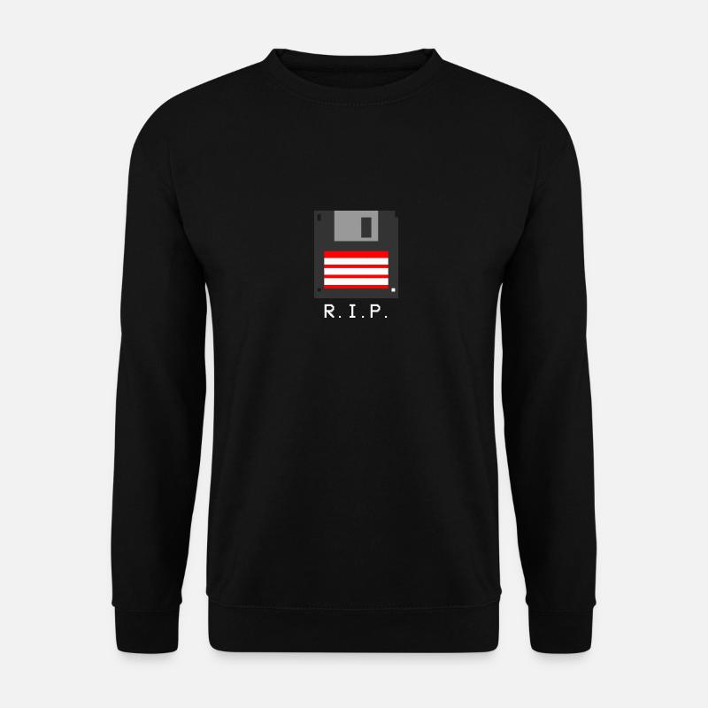 Diskette RIP Witzig Computer Tee - Unisex Pullover - Schwarz