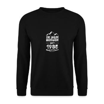 Jahr 1985 - Unisex Pullover - Schwarz - Vorne - Alina (178cm) & Michal (187cm)