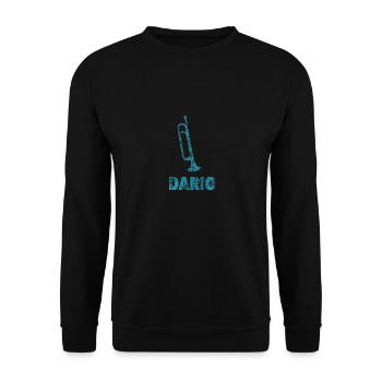 Blasmusik Dario - Unisex Pullover - Schwarz - Vorne - Alina (178cm) & Michal (187cm)