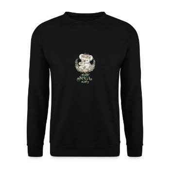 Best Mom Ever Koala Embrace Floral Wreath - Unisex Pullover - Schwarz - Vorne - Alina (178cm) & Michal (187cm)