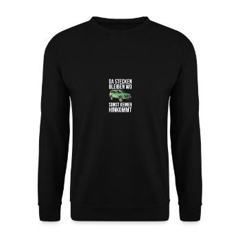 Lada Niva 4x4 Offroad Geländewagen Russland - Unisex Pullover - Schwarz - Vorne - Alina (178cm) & Michal (187cm)