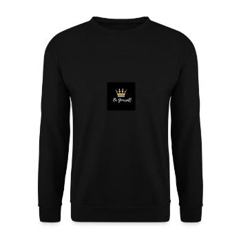 Be Yourself - Unisex Sweatshirt - black - Front - Alina (178cm) & Michal (187cm)