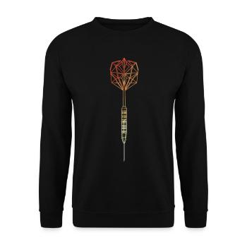 Oldschool Dart Sketch - Unisex Sweatshirt - black - Front - Alina (178cm) & Michal (187cm)