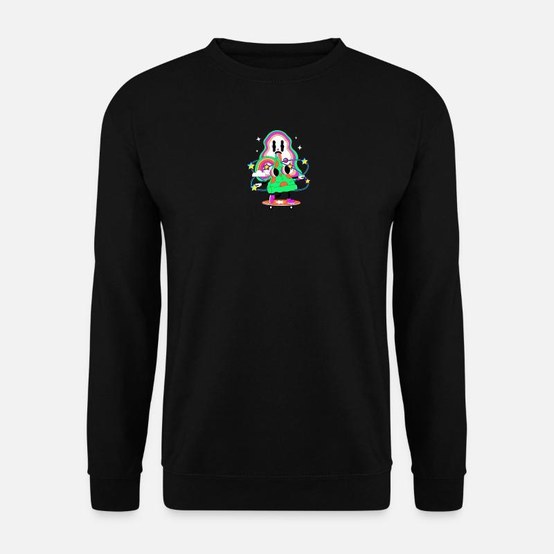 Bunte Fantasie mit Löwenzahn - Unisex Pullover - Schwarz