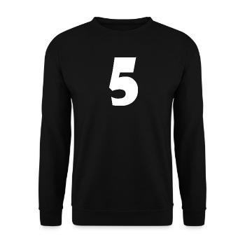 5. JUBILÄUM. 5 JAHRE. 5. JUBILÄUM - Unisex Pullover - Schwarz - Vorne - Alina (178cm) & Michal (187cm)