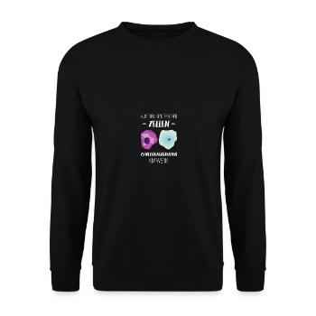 Zytologie und Zellen - Unisex Pullover - Schwarz - Vorne - Alina (178cm) & Michal (187cm)