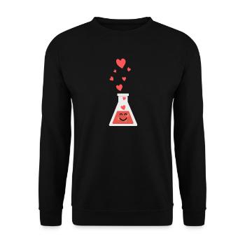 dear test tube - Unisex Sweatshirt - black - Front - Alina (178cm) & Michal (187cm)