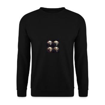 Dog Skull Skull Skull - Unisex Sweatshirt - black - Front - Alina (178cm) & Michal (187cm)