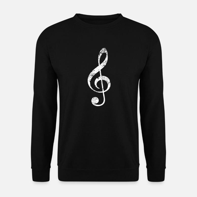 Violine Key Music Musiker Vintage Symbol - Unisex Pullover - Schwarz
