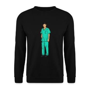 Nurse Nurse - Unisex Sweatshirt - black - Front - Alina (178cm) & Michal (187cm)