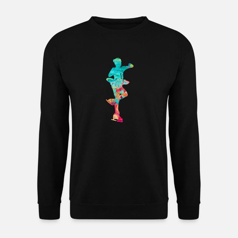 Eiskunstlauf PopArt - Unisex Pullover - Schwarz