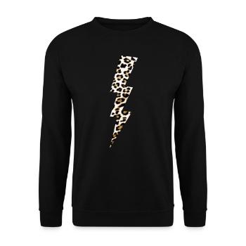 Léopard Flash - Sweat-shirt Unisexe - noir - Devant - Alina (178cm) & Michal (187cm)