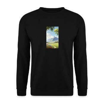 Paysage - Sweat-shirt Unisexe - noir - Devant - Alina (178cm) & Michal (187cm)