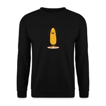 Corn - Unisex Sweatshirt - black - Front - Alina (178cm) & Michal (187cm)
