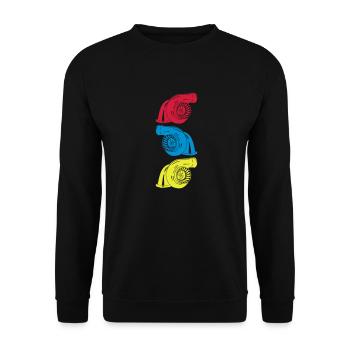 Turbo 3 er - Unisex Sweatshirt - black - Front - Alina (178cm) & Michal (187cm)