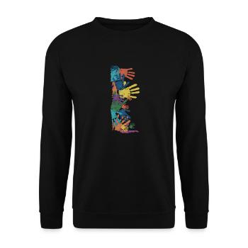 HANDS OF TOUCH - Unisex Sweatshirt - black - Front - Alina (178cm) & Michal (187cm)