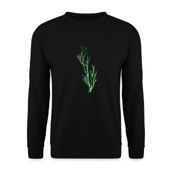 algae underwater coral tree branch plant gra - Unisex Sweatshirt - black - Front - Alina (178cm) & Michal (187cm)