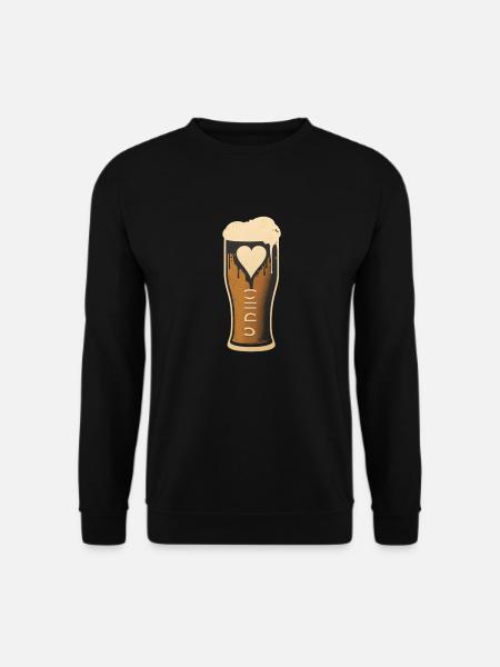 Weizenbier mit Herz - Bierliebe - Unisex Pullover - Schwarz