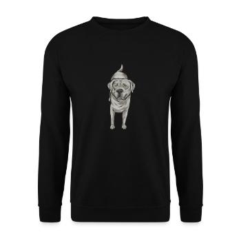 Silver Labrador Retriever Silver Lab - Sweat-shirt Unisexe - noir - Devant - Alina (178cm) & Michal (187cm)