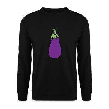 Aubergine - Sweat-shirt Unisexe - noir - Devant - Alina (178cm) & Michal (187cm)