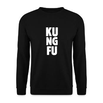 Kung Fu Combattant d’arts martiaux chinois - Sweat-shirt Unisexe - noir - Devant - Alina (178cm) & Michal (187cm)