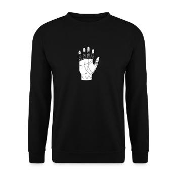 Main miroir cosmique - Sweat-shirt Unisexe - noir - Devant - Alina (178cm) & Michal (187cm)