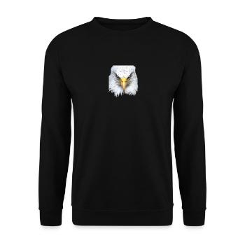 Eagle's Head - Unisex Sweatshirt - black - Front - Alina (178cm) & Michal (187cm)
