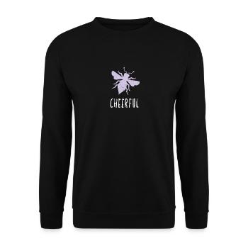 Abeille pastel violette Abeille gaie Soyez joyeux - Sweat-shirt Unisexe - noir - Devant - Alina (178cm) & Michal (187cm)