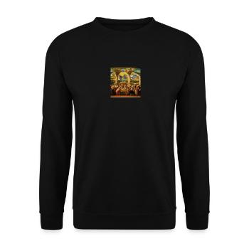 AI Art 1684479280173 - Unisex Pullover - Schwarz - Vorne - Alina (178cm) & Michal (187cm)